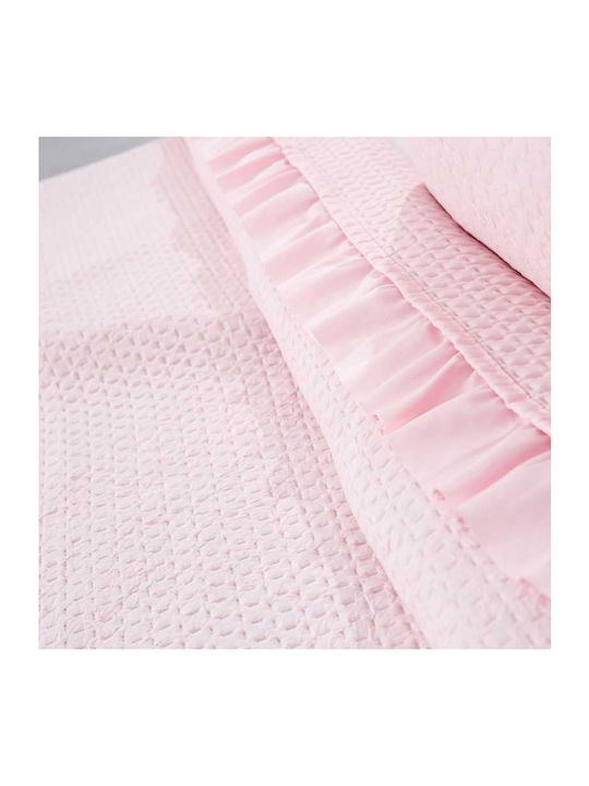 Borea Anais Σετ Κουβερλί Μονό Microfiber Ροζ 160x220cm 2τμχ