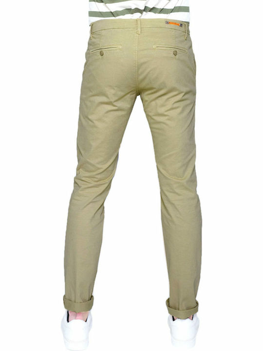 Staff Culton Men's Trousers Chino Elastic in Slim Fit Beige