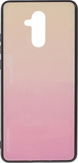 Hurtel Gradient Glass Back Cover Πλαστικό Ροζ (Huawei Mate 20 Lite)
