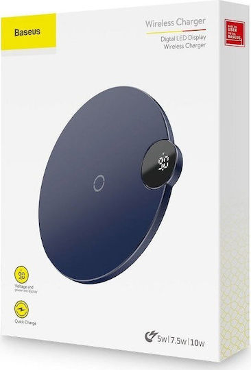 Baseus Ασύρματος Φορτιστής (Qi Pad) 10W Μπλε (WXSX-03)