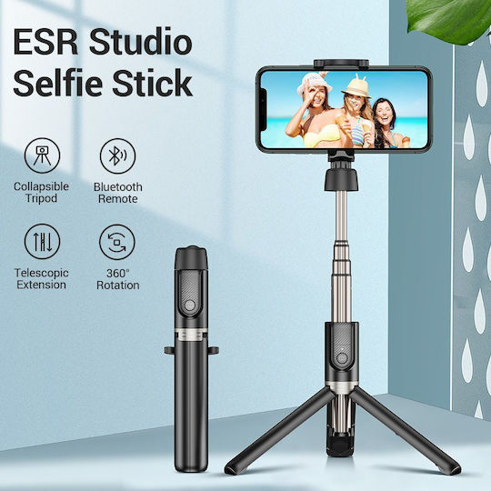 ESR Kabelloses Handy-Stative Selfie-Stick Bluetooth Schwarz