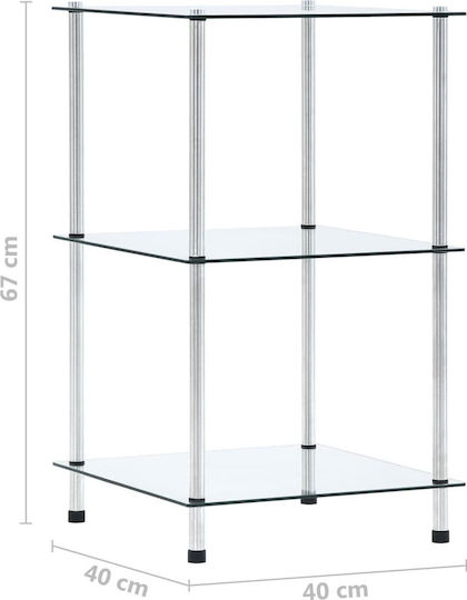 Bibliothek Transparente 40x40x67cm