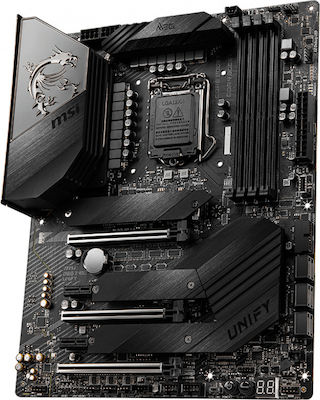 MSI MEG Z490 Unify ATX Wi-Fi Дънна платка с Intel 1200 Гнездо