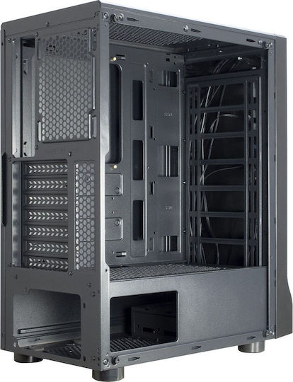 Inter-Tech A-3411 Creek Gaming Midi Tower Computer Case with RGB Lighting Black