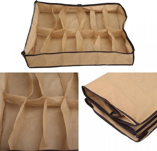 Fabric Shoe Storage Case in Beige Colour 57x66x13cm