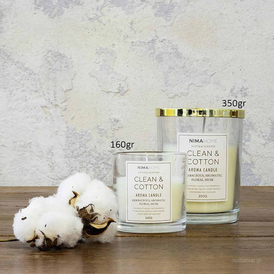 Nima Ароматична Свещ в Буркан с Аромат Clean & Cotton 160гр