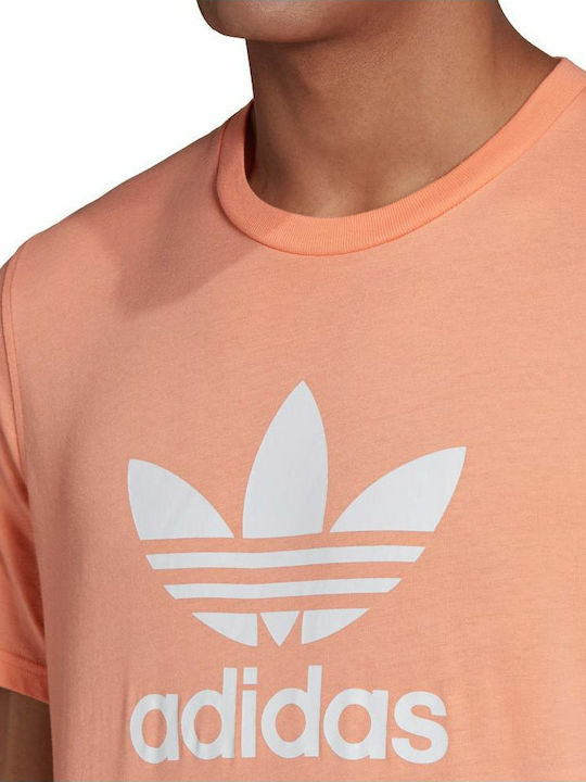 Adidas Trefoil Ανδρικό T-shirt Chalk Coral με Λογότυπο