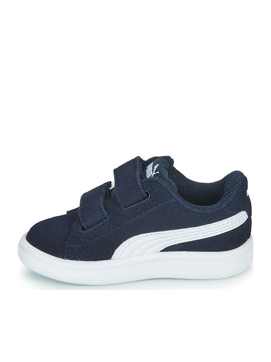 Puma Παιδικό Sneaker Smash με Σκρατς Navy Μπλε