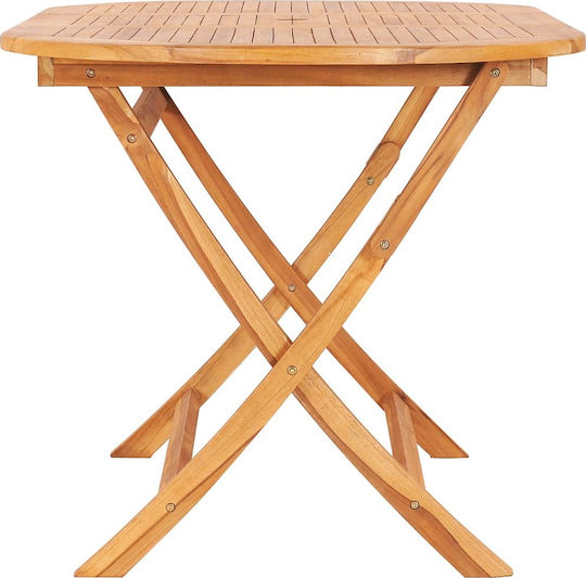 Table Foldable 160x80x75cm Brown Table Foldable 160x80x75cm Brown
