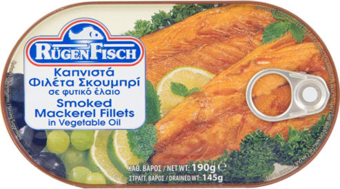 Rugen Fisch Σκουμπρί Φιλέτο Καπνιστό 190gr