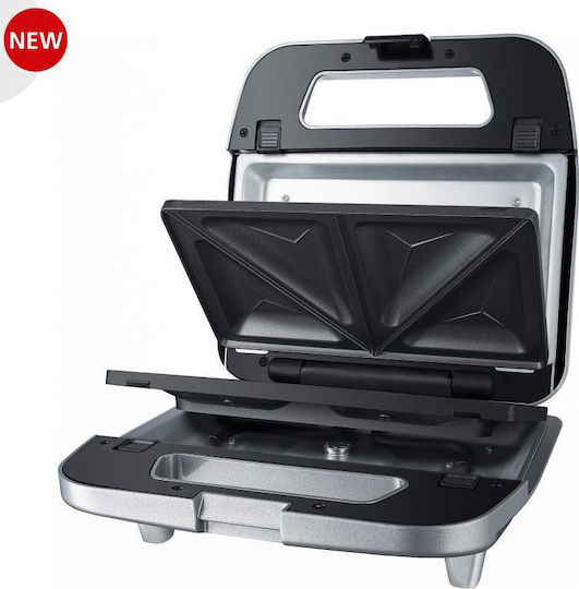 Steba SG 65 Sandwich Maker cu Plăci Detasabile pentru for 2 Sandwiches Sandvișuri 750W Gri
