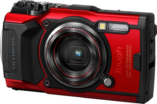 Olympus Tough TG-6 Compact Camera 12MP 4K UHD Optical Zoom 4x Red
