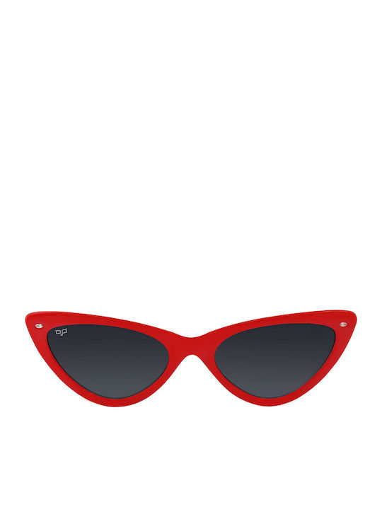 OJO Sunglasses Cat Eye Oje Sonnenbrillen Κόκκινα mit Kunststoff Gestell OJO Sunglasses Cat Eye Oje Sonnenbrillen Κόκκινα mit Kunststoff Gestell