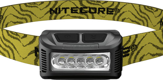 NiteCore Επαναφορτιζόμενος Φακός Κεφαλής LED IP66 με Μέγιστη Φωτεινότητα 160lm NU10