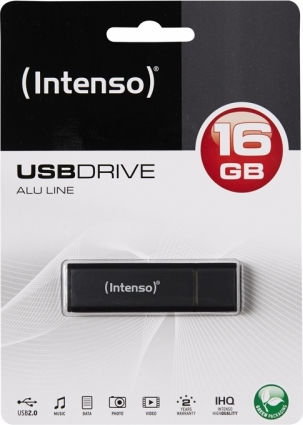 Intenso Alu Line 16GB USB 2.0 Stick Γκρι