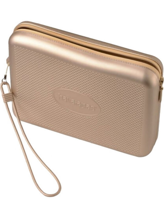 Toiletry Bag Beach in Gold color 23.5cm