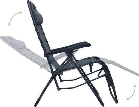 vidaXL Lounger-Armchair Beach Gray 65x50cm