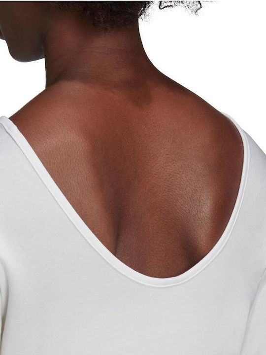 adidas Open Back 3-Stripes T-Shirt Λευκό