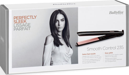 Babyliss Smooth Control 235 ST298E Πρέσα Μαλλιών με Κεραμικές Πλάκες