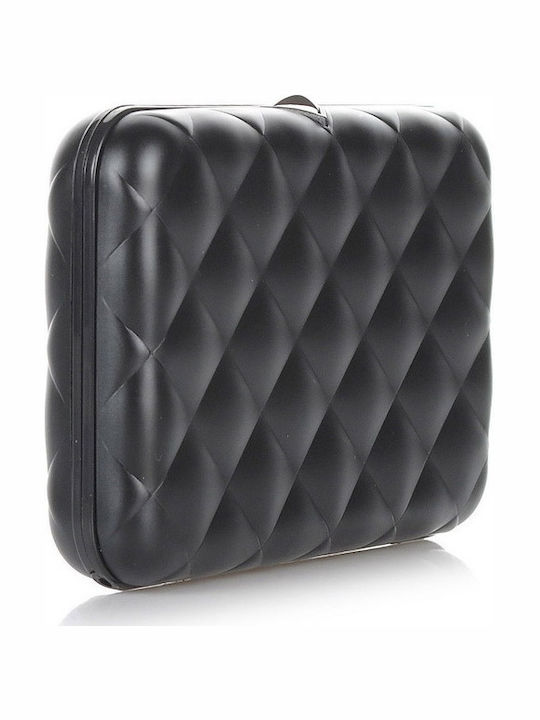 Quilted Button Small Women's Wallet Cards with RFID Black