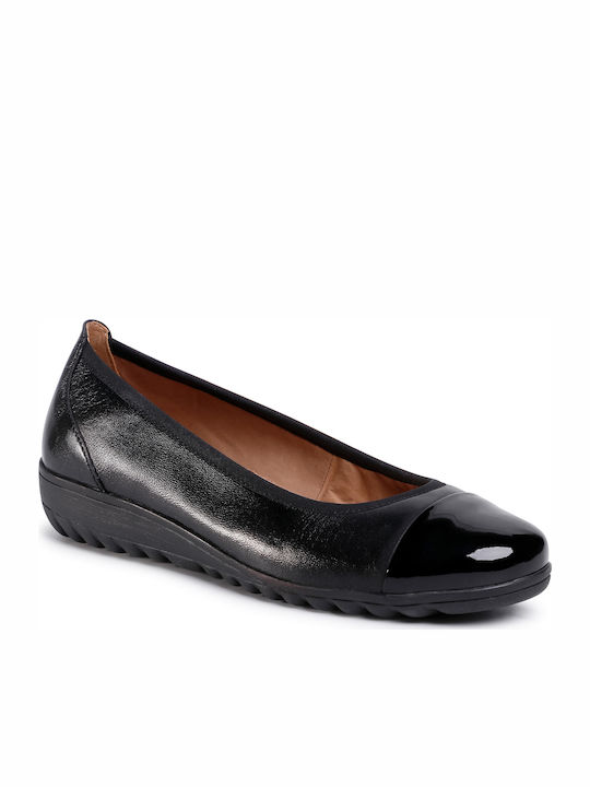 Caprice Anatomic Leather Ballerinas Black