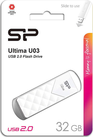 Silicon Power Ultima U03 32GB USB 2.0 Stick Λευκό