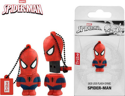 Tribe Marvel Spiderman 8GB USB 2.0 Stick Red