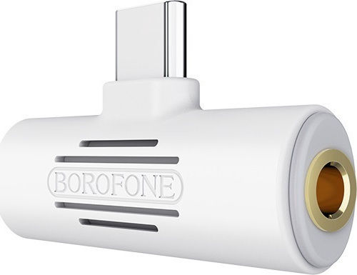 Borofone BV8 Converter USB-C Male to 3.5mm USB-C Female White 1 Piece