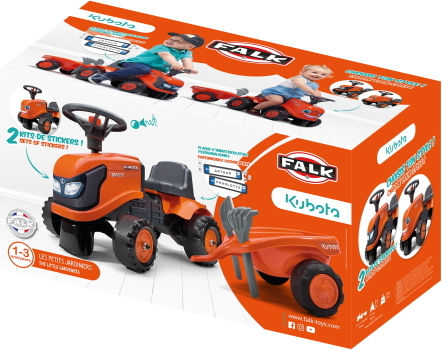 Falk Baby Kubota Tractor Ride On για 12+ μηνών Κόκκινο