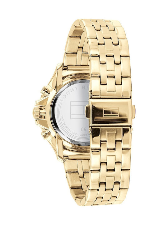Tommy Hilfiger Harper Women's Watch Chronograph with Gold Metal Bracelet