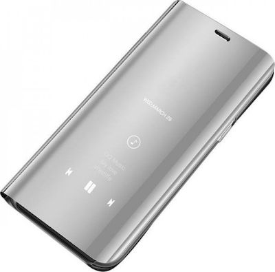 Hurtel Clear View Plastic Book Silver (Galaxy S20 Ultra)