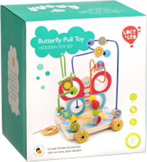 Lucy & Leo Λαβύρινθος Maze on Wheels "Butterfly" από Ξύλο για 36+ Μηνών