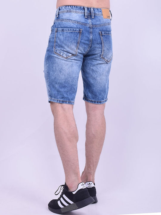 Pantaloni scurți din denim cu rupturi și rupturi Jean