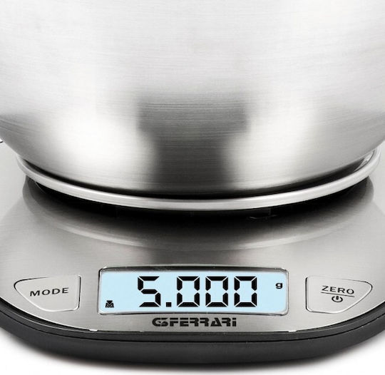 G3Ferrari G20062 Digital Küchenwaage mit Eimer bis 5kg Inox