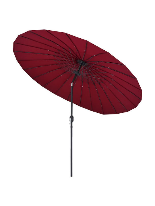 Round Aluminum Garden Parasol Burgundy Φ2.7m