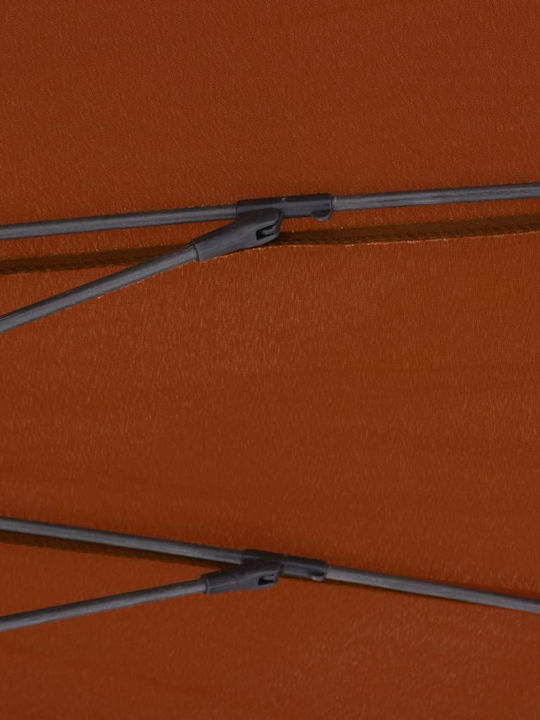 Aluminum Circular Parasol Orange Diameter 2.7m