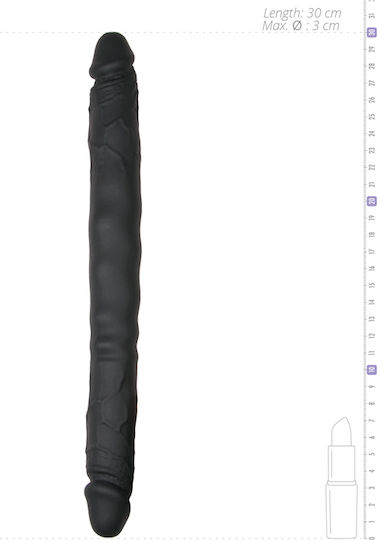 Easytoys Διπλό Dildo Μαύρο 30cm