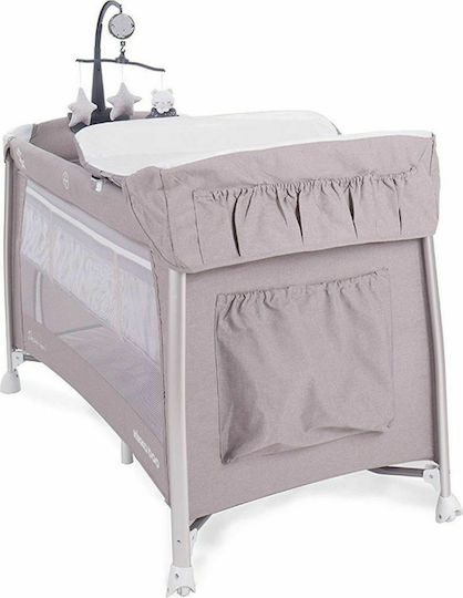 Kikka Boo Dessine Moi Кошара за игра 2 Нива с Променяща се Повърхност & Матрак Сив 120x60см