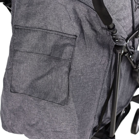 Bebe Stars Lite Umbrella Stroller Suitable for Newborn Gray 6.1kg 180-186