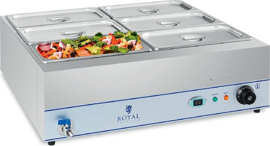 Royal Catering Bain Marie Comercial Electric 2kW cu Capacitate GN2/1 RCBM-6W-2000