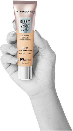 Maybelline Dream Urban Cover Liquid Make Up SPF50 128 Warm Nude 30ml