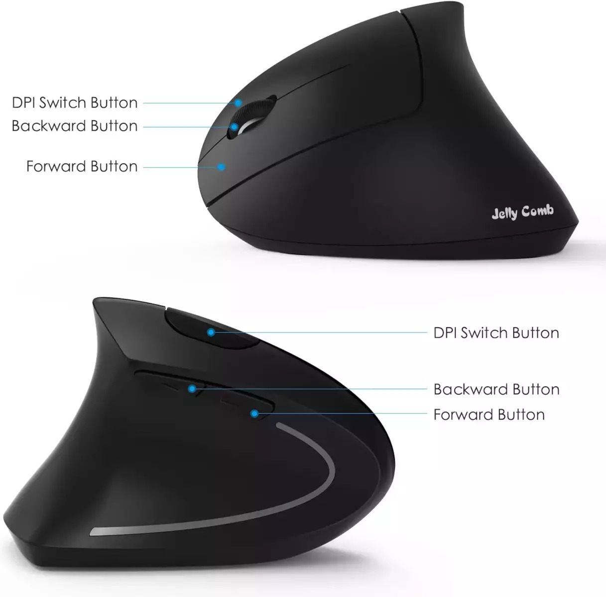 Jelly Comb MV016 Ασύρματο Εργονομικό Vertical Ποντίκι για