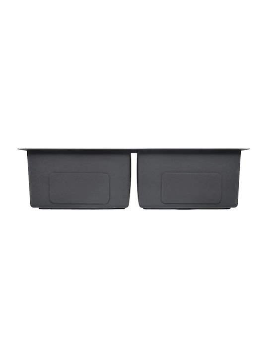 vidaXL Ένθετος Νεροχύτης Inox Brushed Μ76xΠ44cm Ασημί