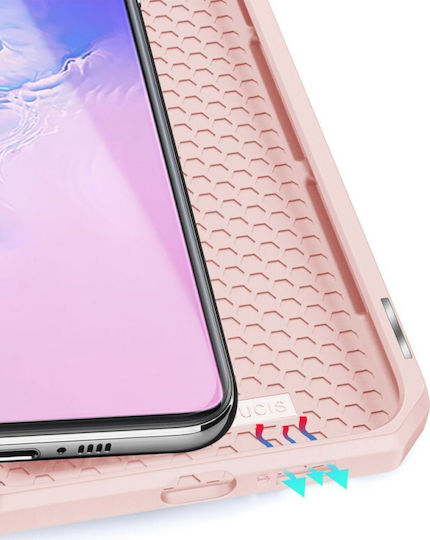 Dux Ducis Skin X Buchen Sie Synthetisches Leder Rosa (Galaxy S10 Lite)