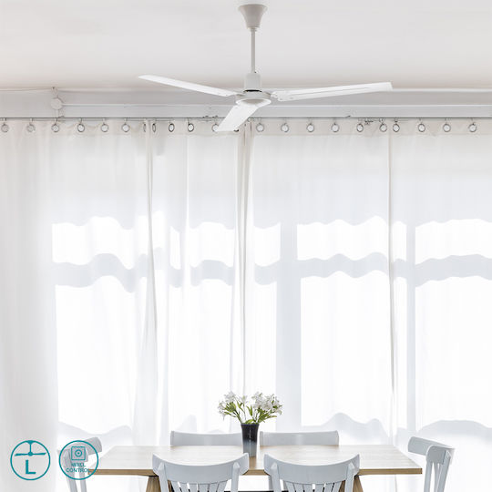 Faro Barcelona Indus L Ventilator De Tavan 140cm Alb