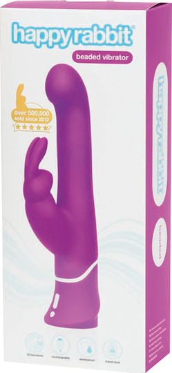 Happy Rabbit Beaded Vibrator Δονητής Rabbit 24cm Pink