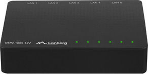 Lanberg DSP2-1005-12V Unmanaged L2 Switch με 5 Θύρες Gigabit (1Gbps) Ethernet
