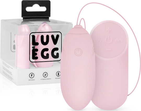 Luv Egg Rechargeable with Remote Control Mini Δονητής Egg με Απομακρυσμένο Έλεγχο 7cm Pink