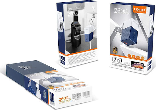 Ldnio PA307 Power Bank 2600mAh с USB-A порт Син