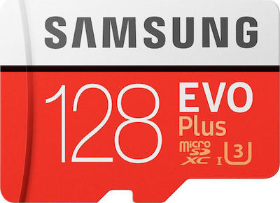 Samsung Evo Plus microSDXC 128GB Class 10 U3 UHS-I με αντάπτορα